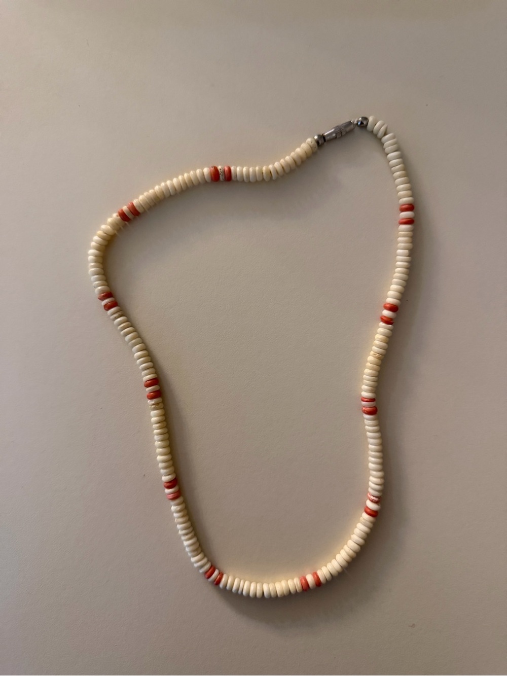 Ivory and Coral Beaded Necklace - Women Jewelry